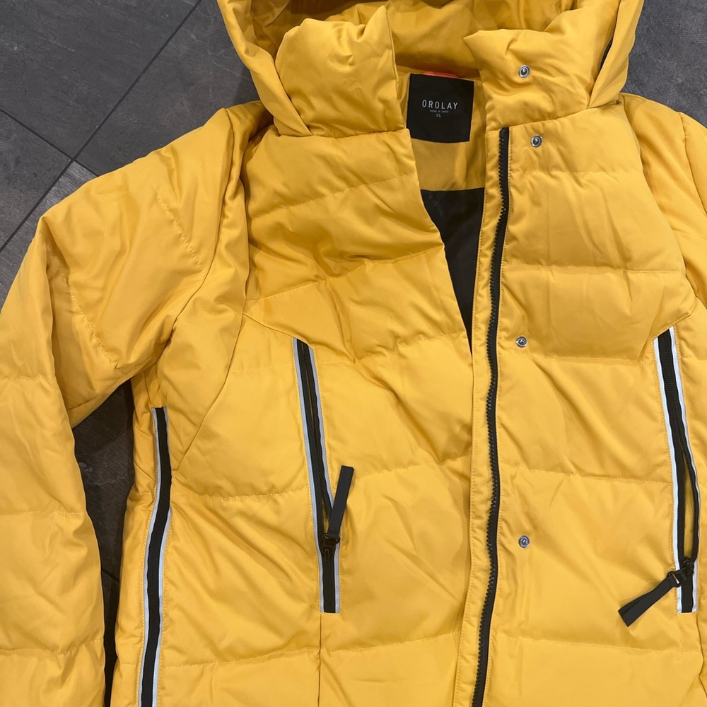 Orolay puffer jacket knee length thick with pockets, side zippers size XL - Picture 7 of 16